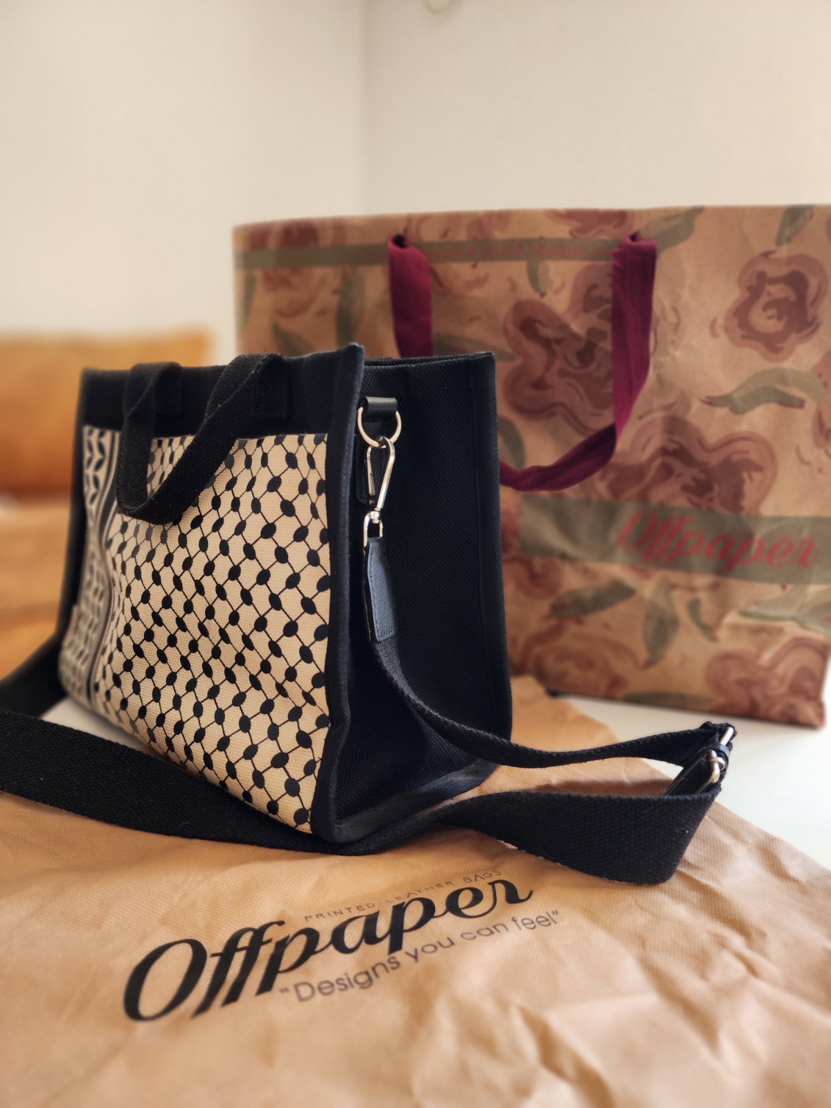 Sac de la marque offpaper handmade palestine