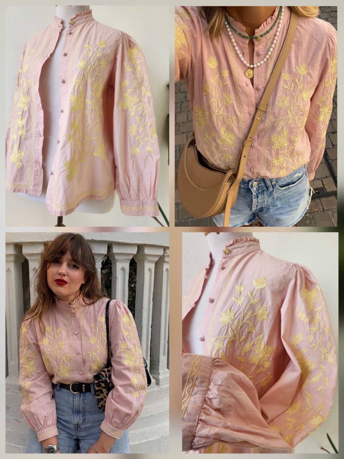 Chemise avec broderie