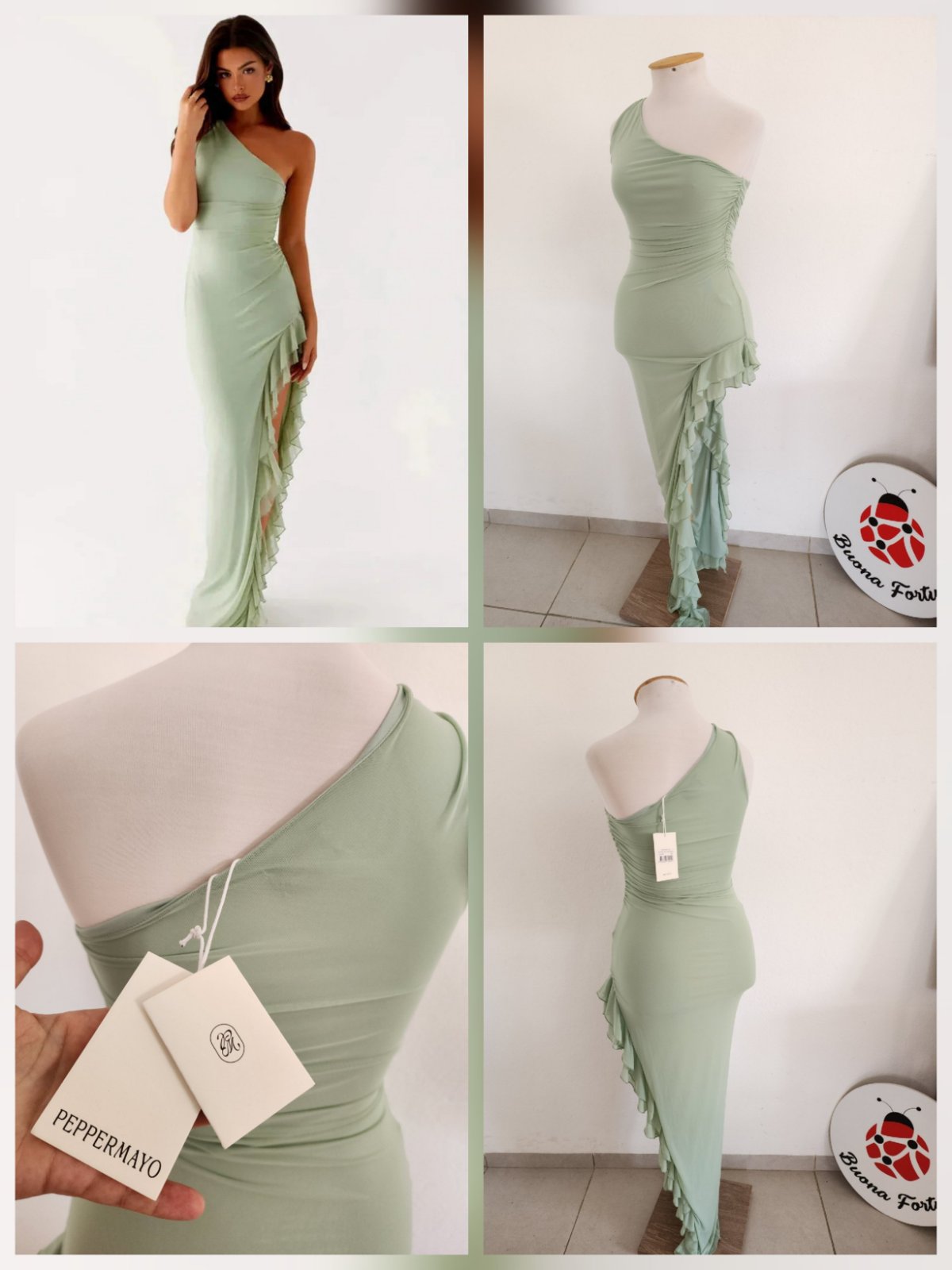 Robe xs vert pastel