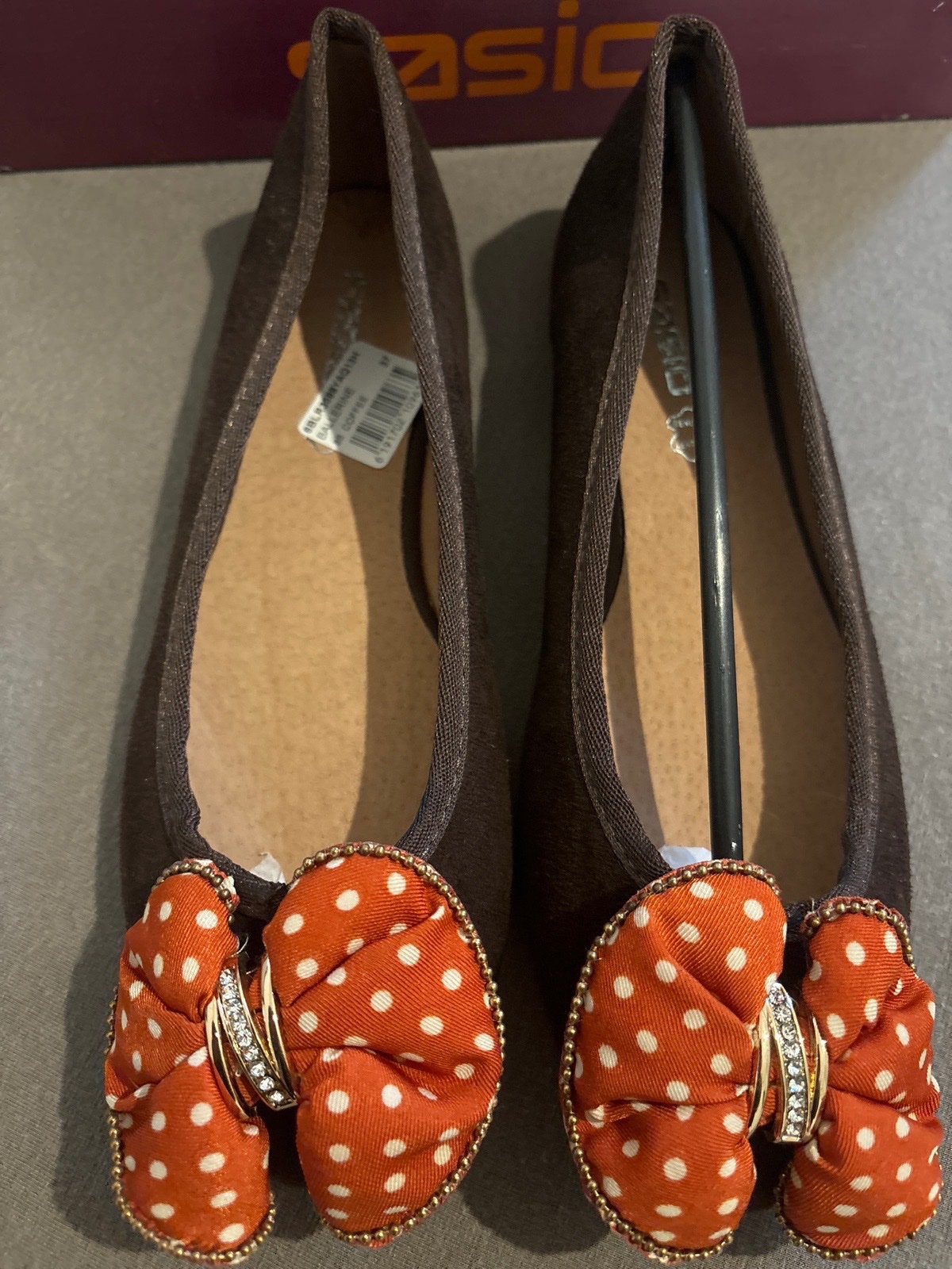 Ballerine marron en daim