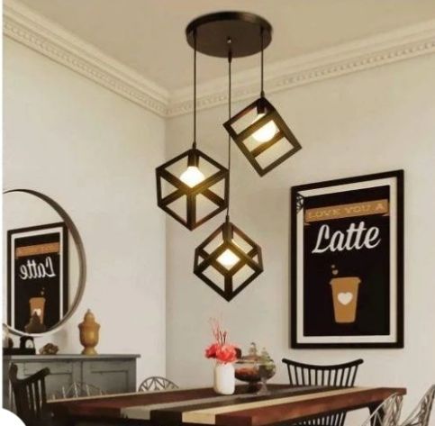 Suspension, luminaire en  noir