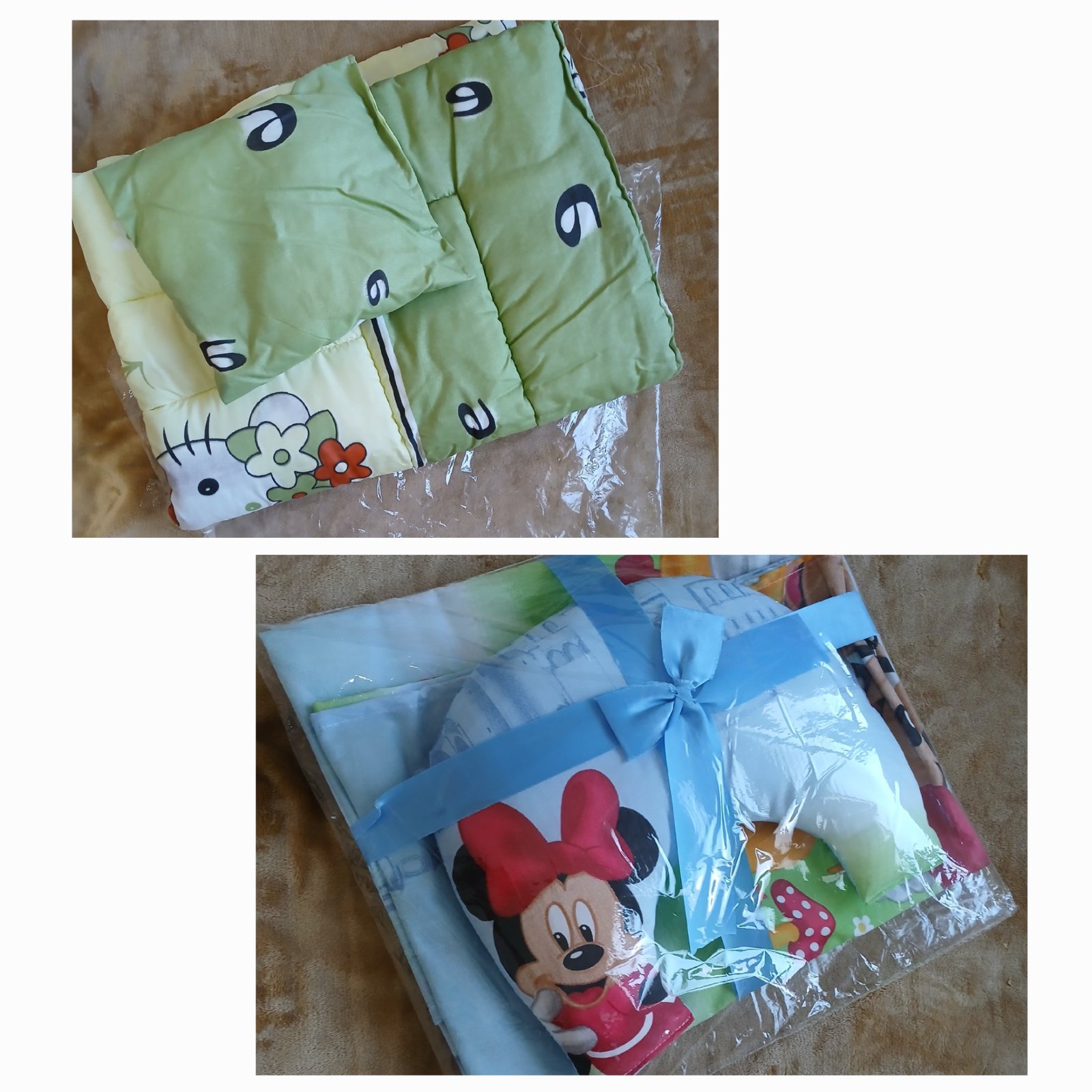 Lot (drap+coussin d'ailletement) et (couette +coussin) pour bébé 👶👶👶👶