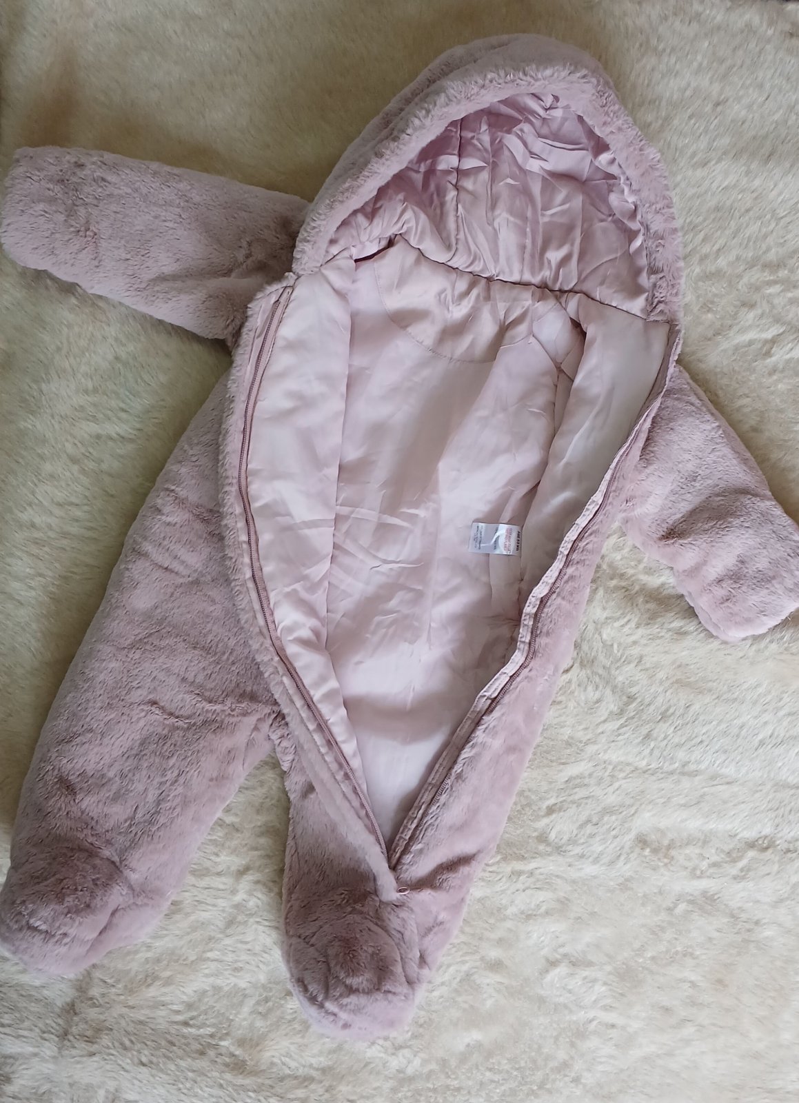 Combinaison pilote pour bébé 6 à 9mois dafdoufa rose poudré 🩷