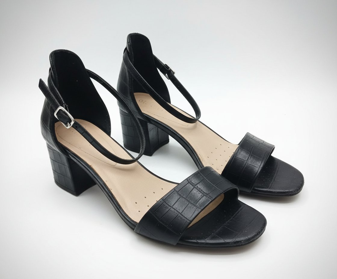 Escarpin noir cuir