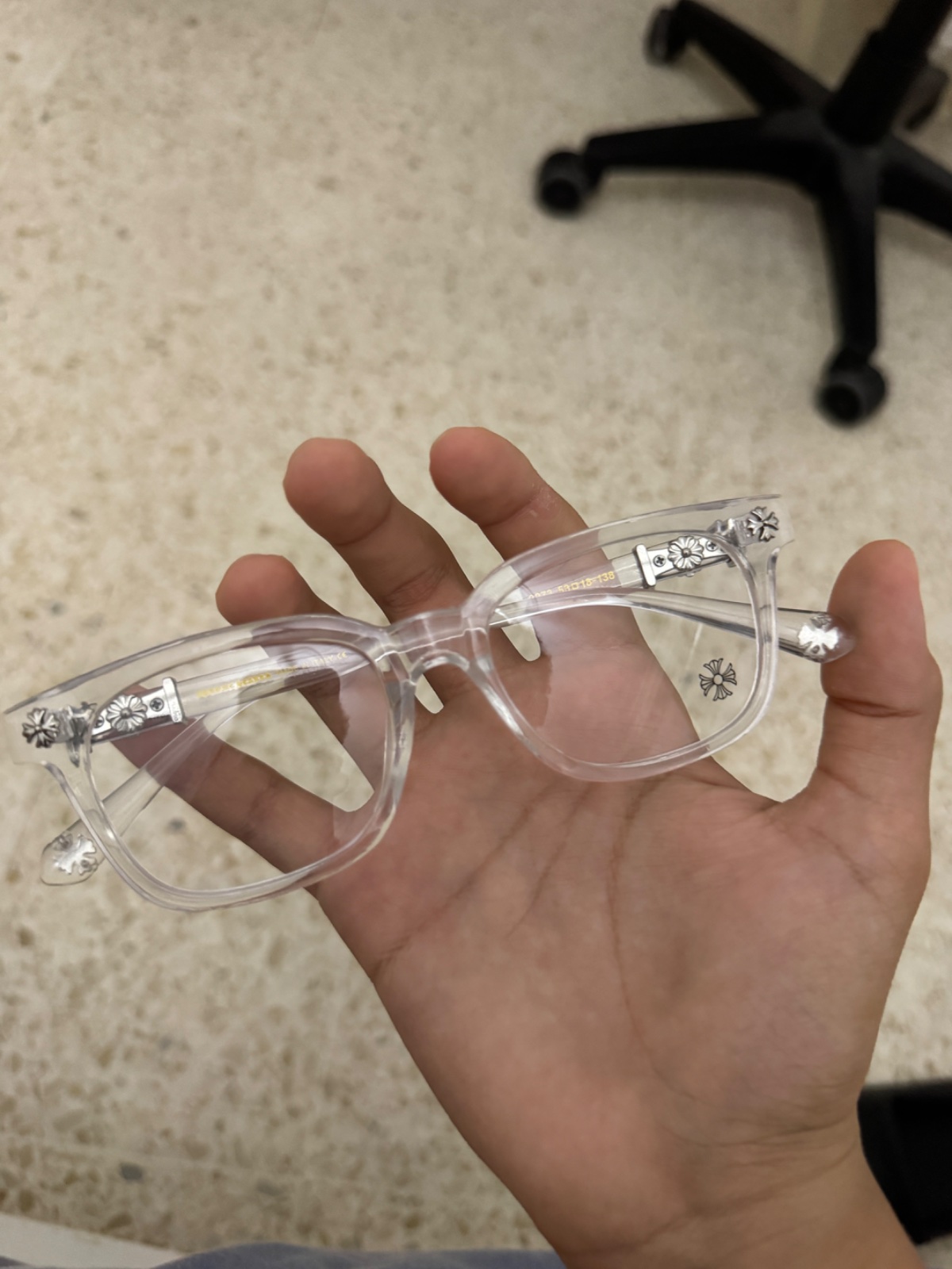 Chrome heart glasses