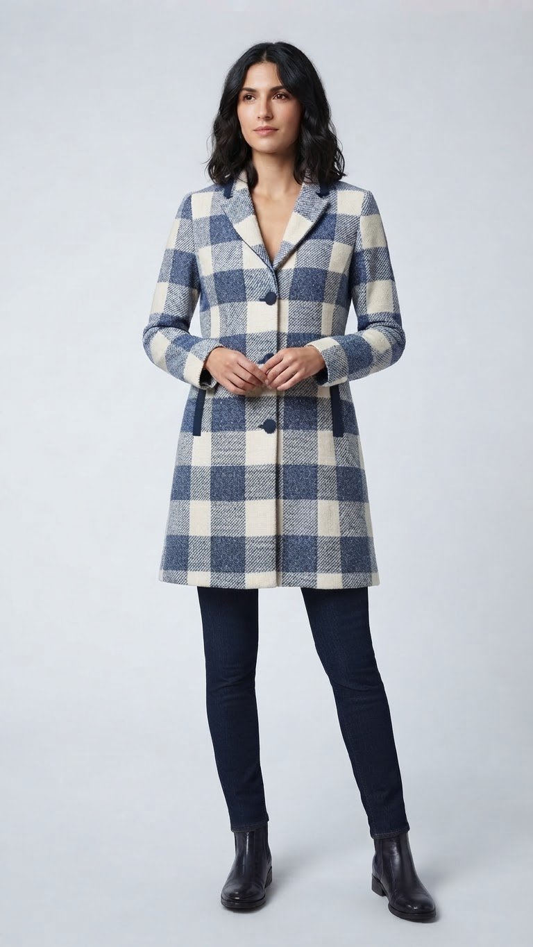 💫Manteau / Veste carreaux élégante - Taille 38 ​