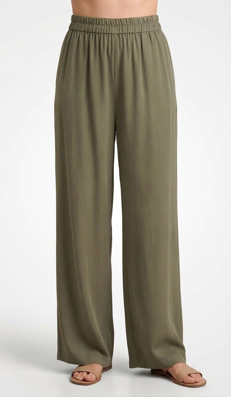 💫 New Collection ✨ pantalon large  💚 Comfort + style at the same time 😍 Fluid cut that gives an elegant silhouette 💫 taille  42/44