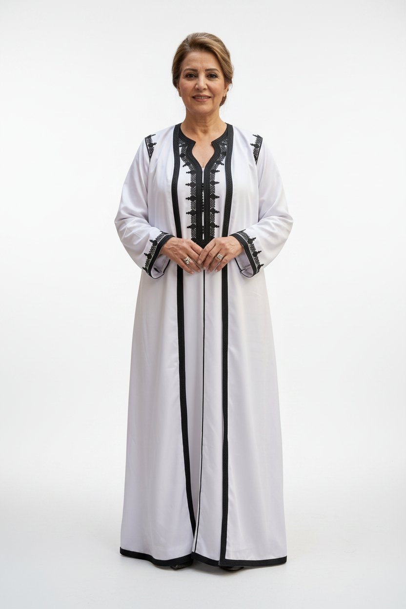 🤍🖤Magnifique Caftan 2 pièces – porté une seule fois presque neuf
