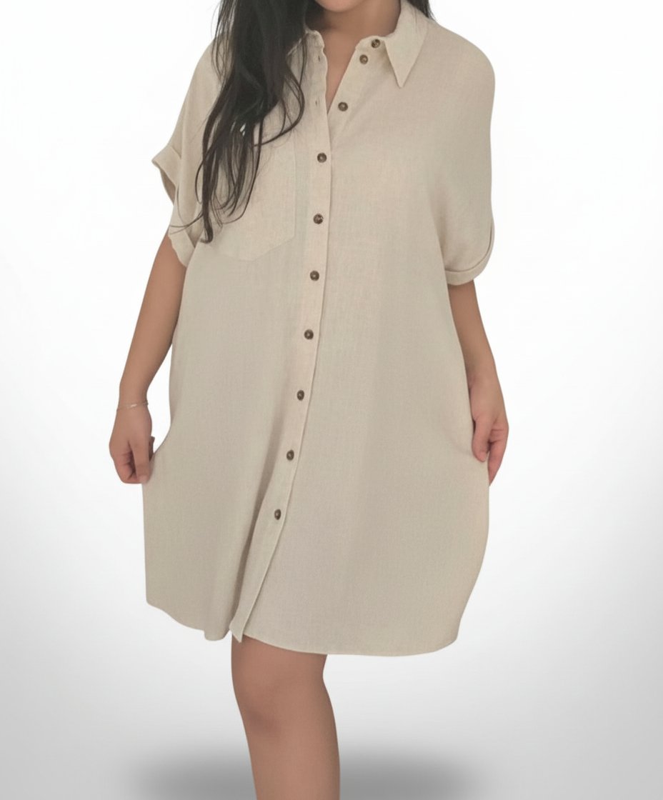 💫Robe chemise Primark – Taille 48 🆕 Neuve, jamais portée 💫 Stylée, confortable & “قمراية” 👗 Parfaite pour un look chic au quotidien