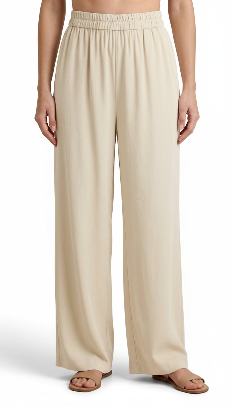 💫 New Collection ✨ Pantalon large beige 🤍 Confort + style en même temps 😍 Coupe fluide qui donne une  silhouette élégante 💫 taille 38
