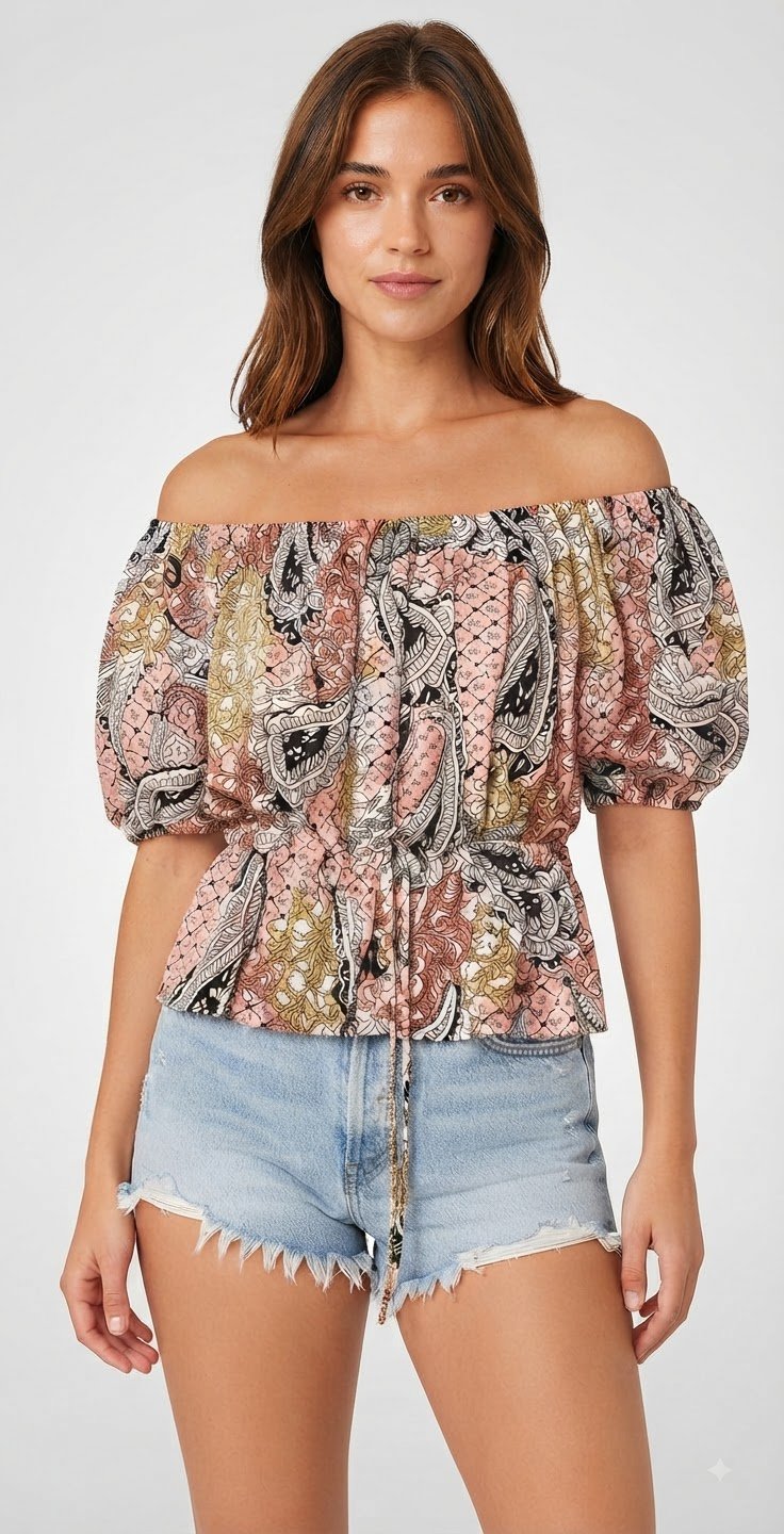 ✨️ Top Bardot bohème - Primark ✨ ​Taille : 38 ​Neuf 