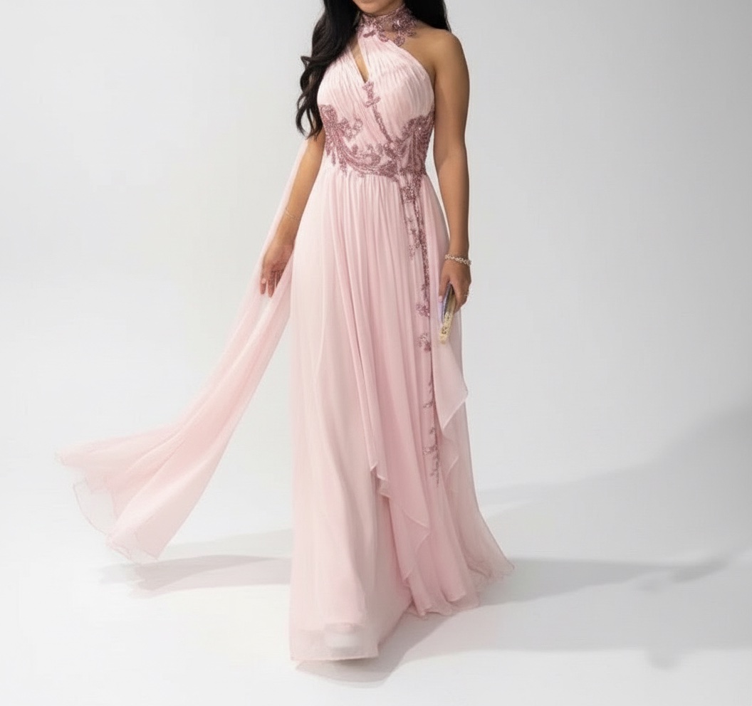 Robe rose clair 