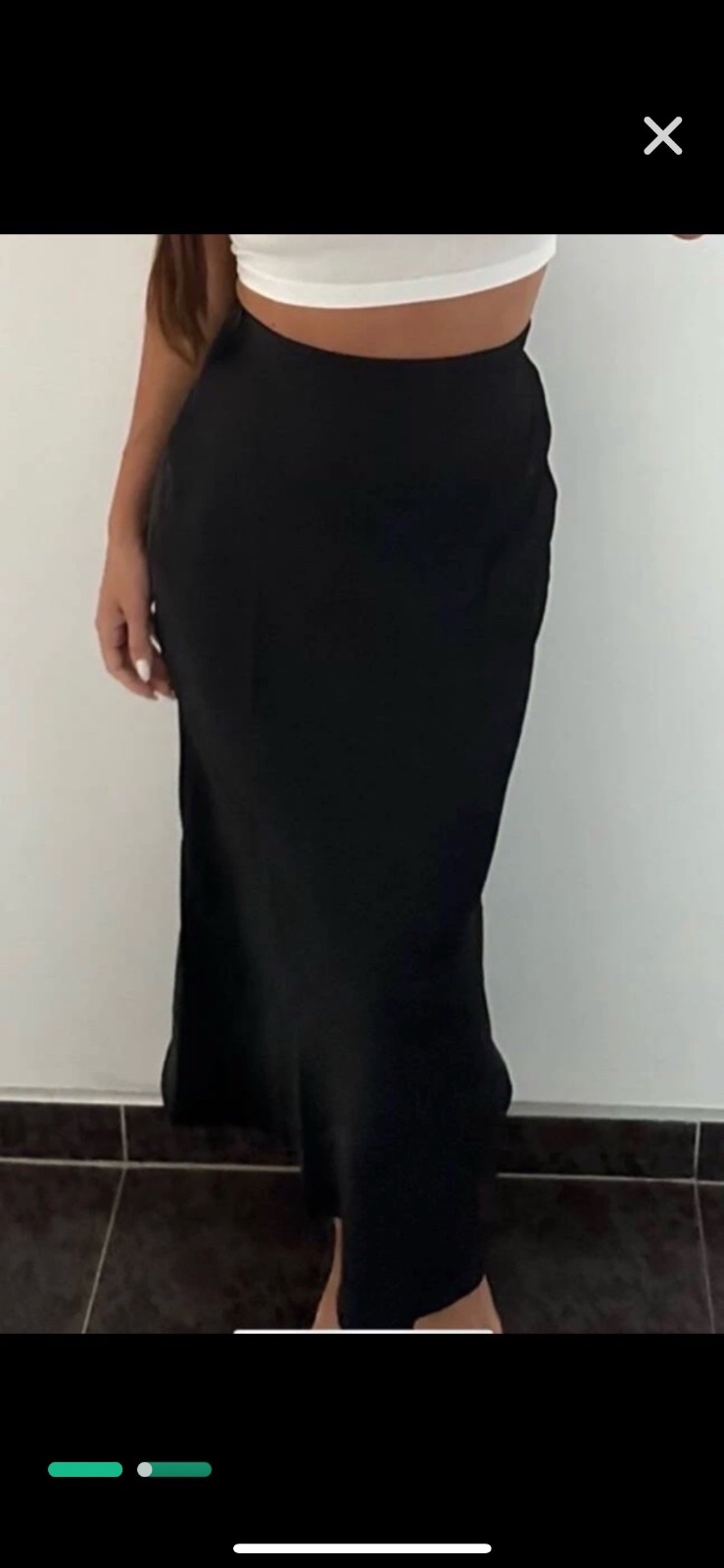 Jupe satin noir