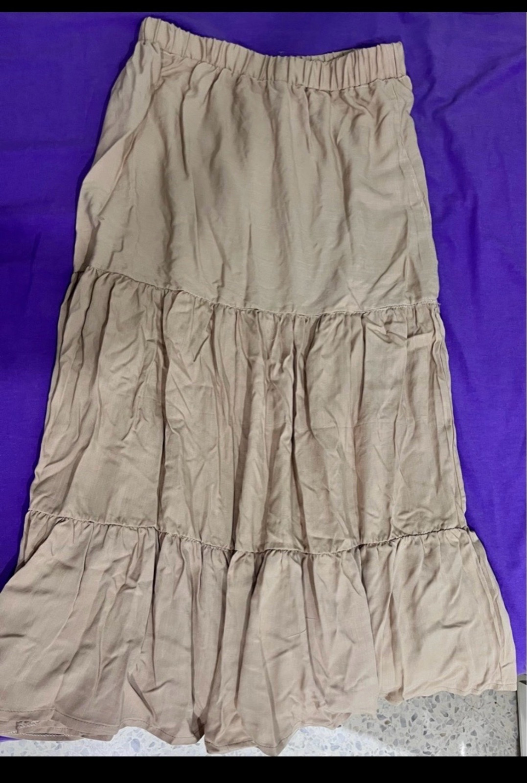 Jupe beige coton