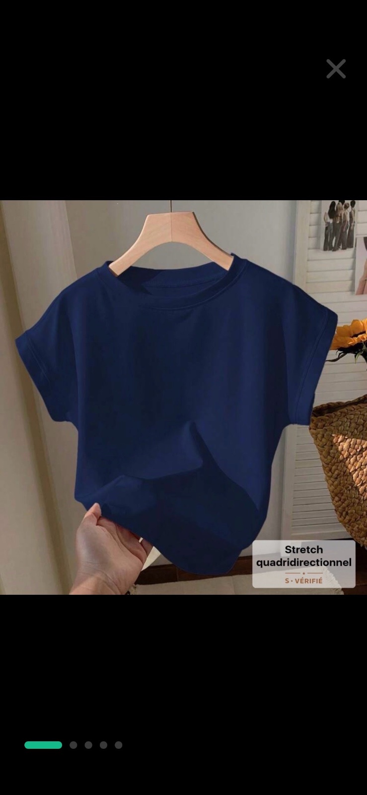 T shirt shein bleu