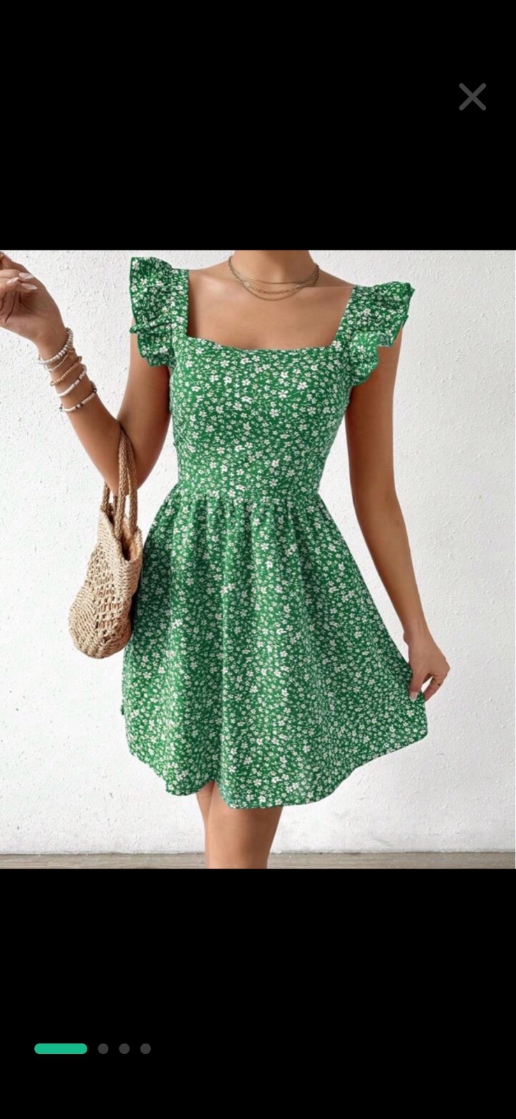 Robe shein verte