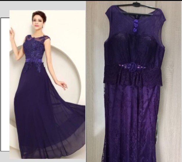 Robe soirée violet 