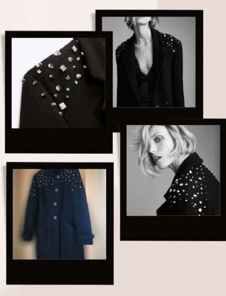 Manteau à motif clouté dur les épaules,de la marque Milestone 