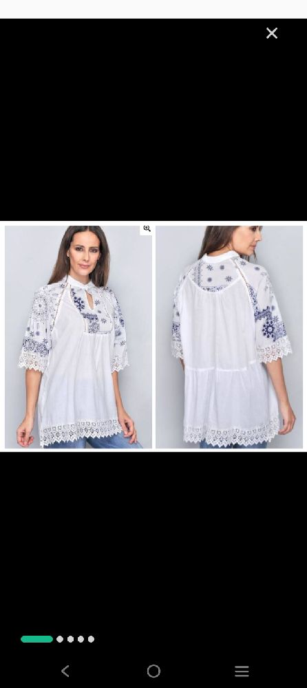 Chemise blanche à broderie 