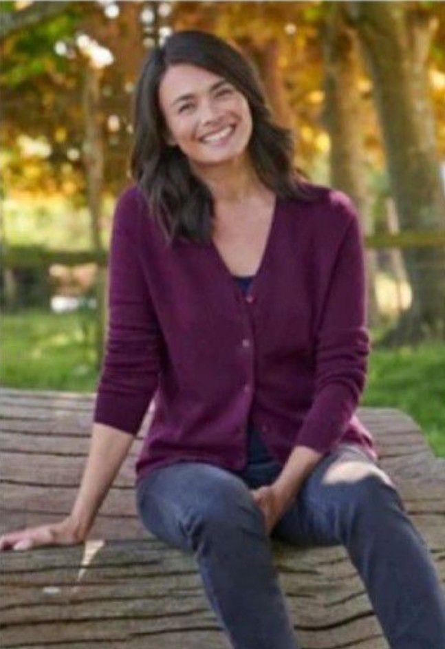 cardigan aubergine 