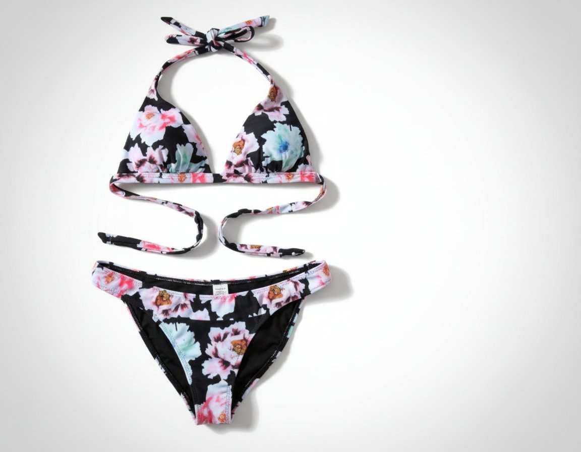 Bikini à motif floral T44