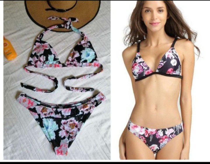 Bikini à motif floral, taille 44