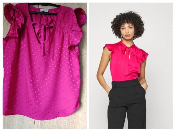 Chemise rose fushia sans manches 