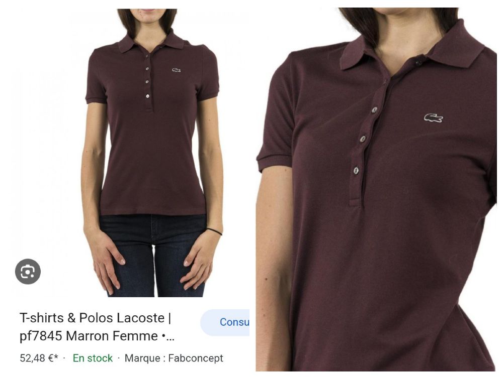 polo Lacoste marron 
