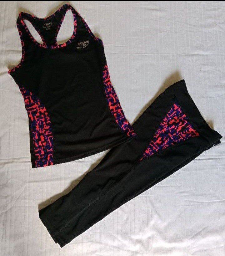 Tenue de sport nour/rose fluo Moove&Fit