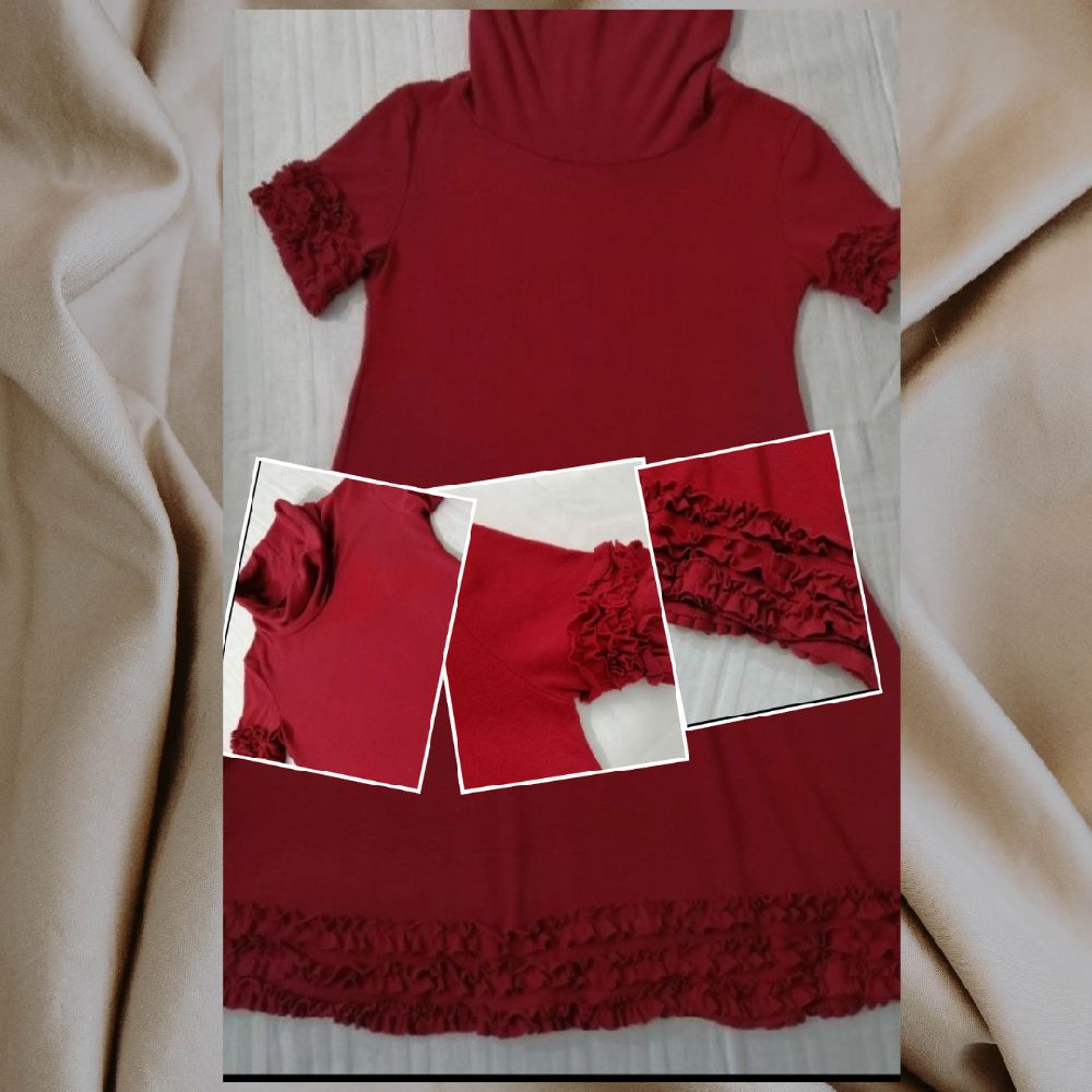 Robe rouge en fine maille 