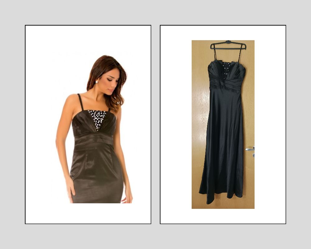 robe soirée, effet satinée 