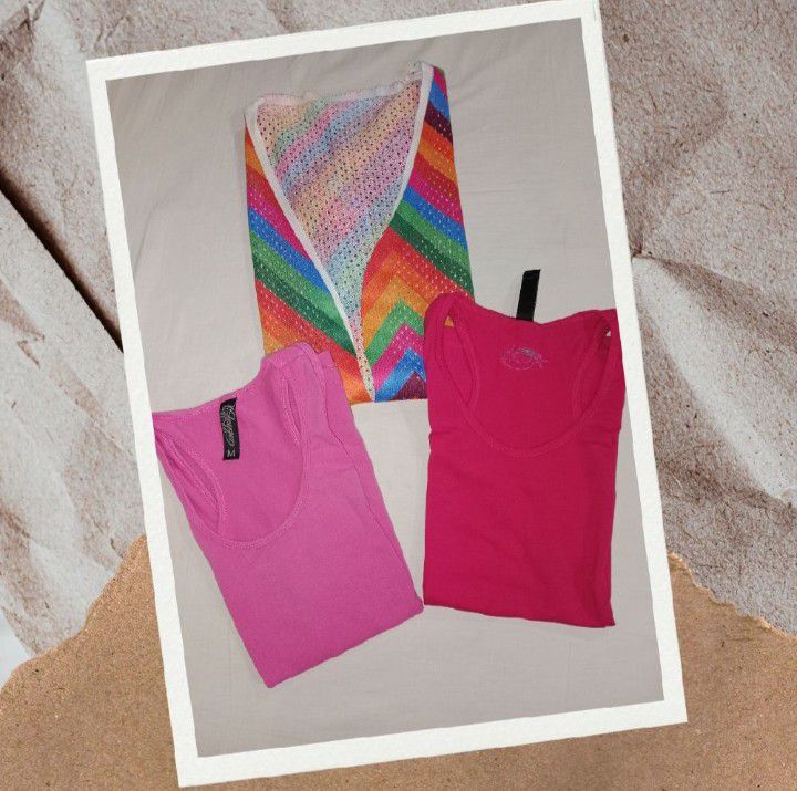 Lot de 2 débardeurs+ 1 gilet assorti S/M