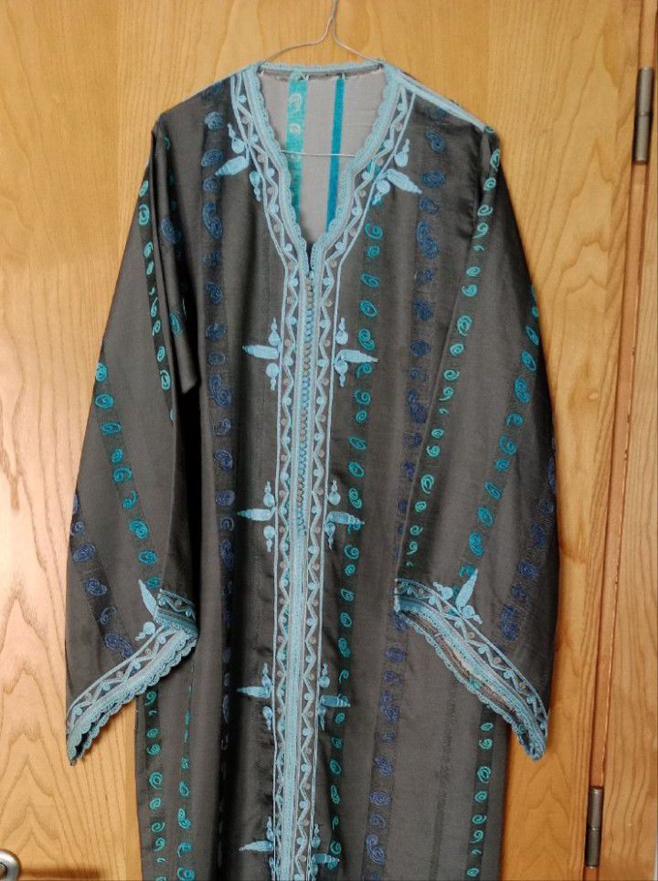 Caftan Tounsi chantung de soie 