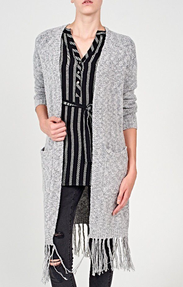 Gilet long à franges
