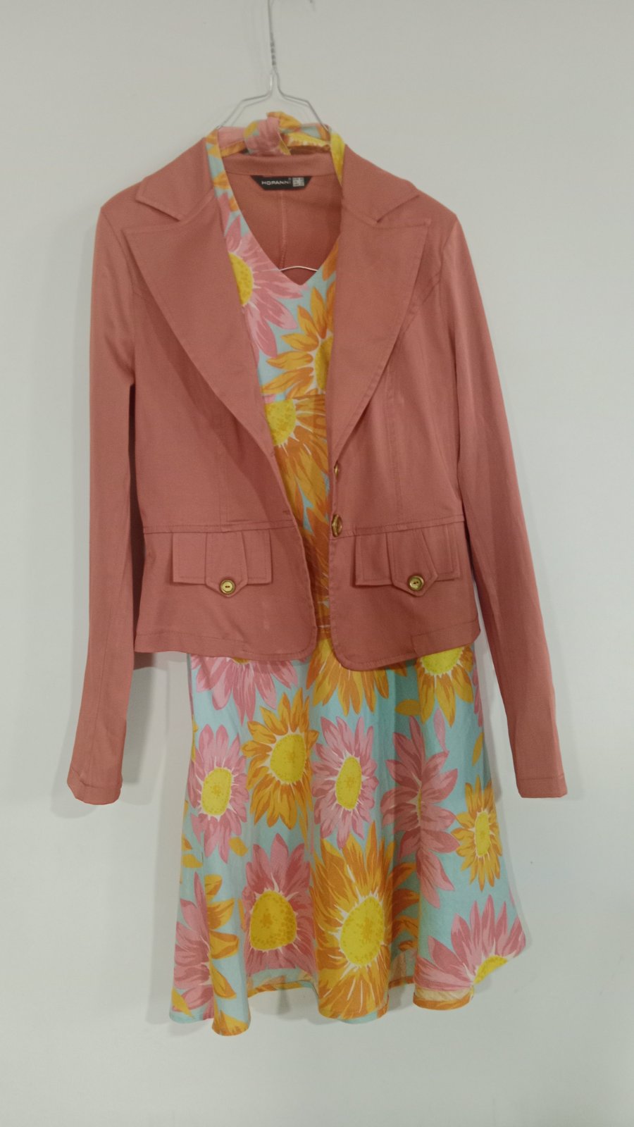 Robe lin avec veste assortie