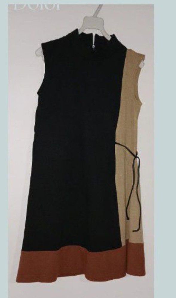 Robe moulante, tricolore 