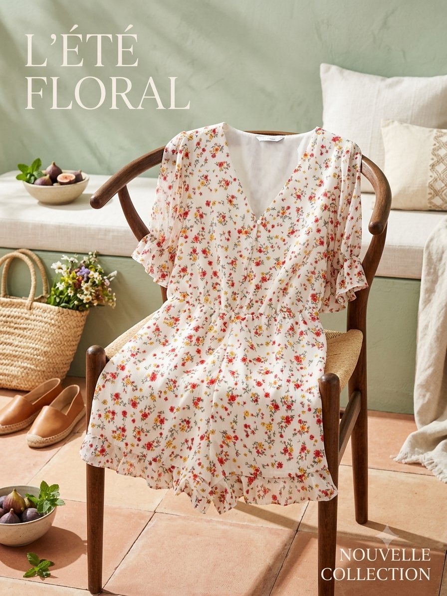 Combishort fleurie taille M 