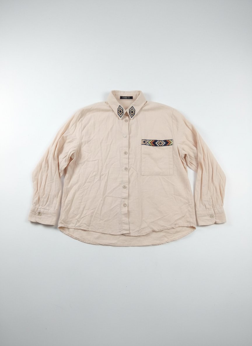 Chemise kamraya taille M L beige rosé 