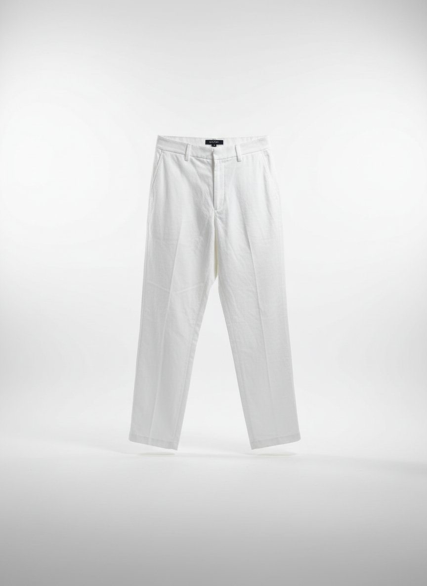 Pantalon large  blanc tissu viscose taille 38