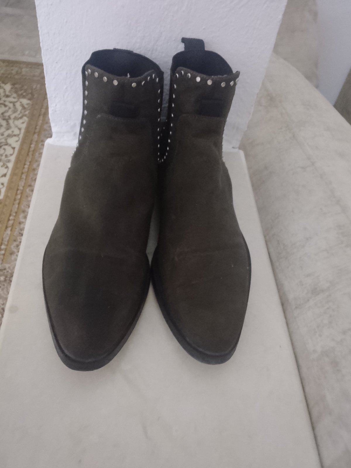 Bottines vert olive zara pointure 39