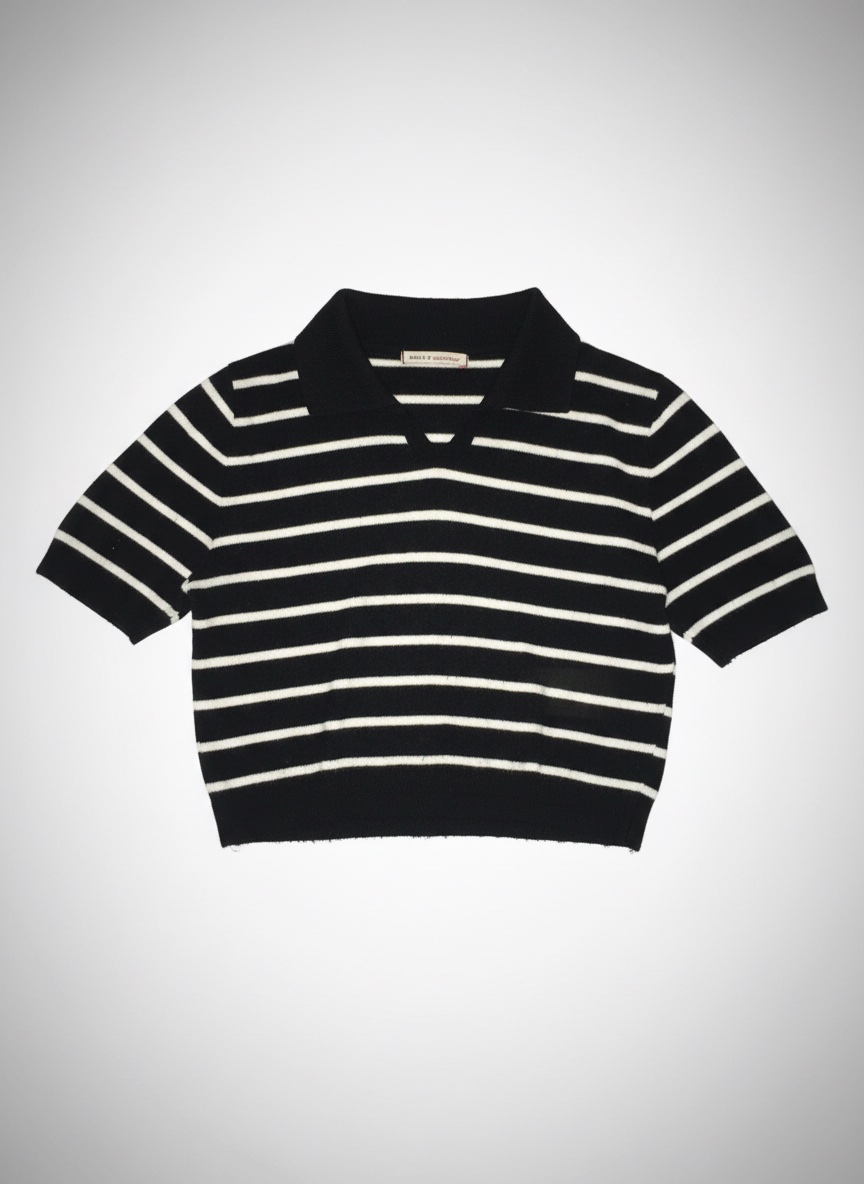 Pull rayé noir et blanc