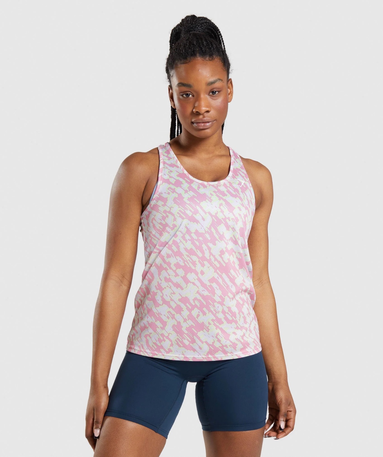 Débardeur de sport Gymshark rose à motifs 
