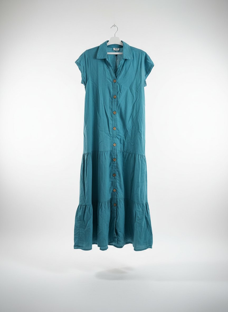 Robe longue à volants