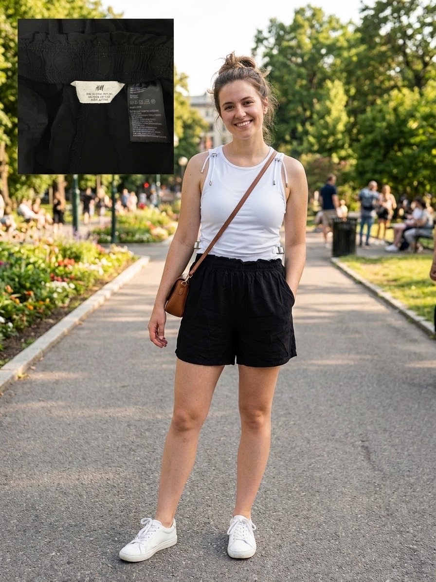 Short noir fluide H&M