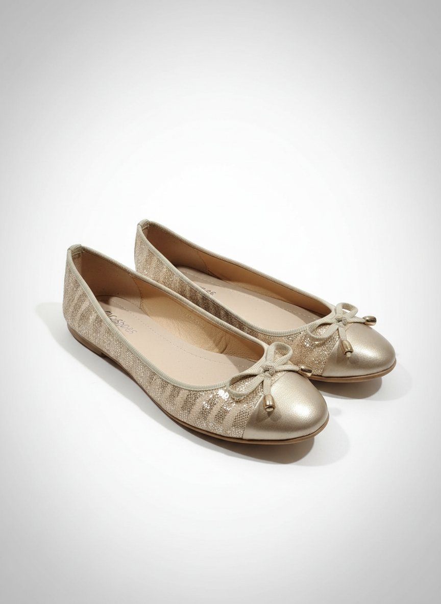 Ballerines classiques femme or et bronze