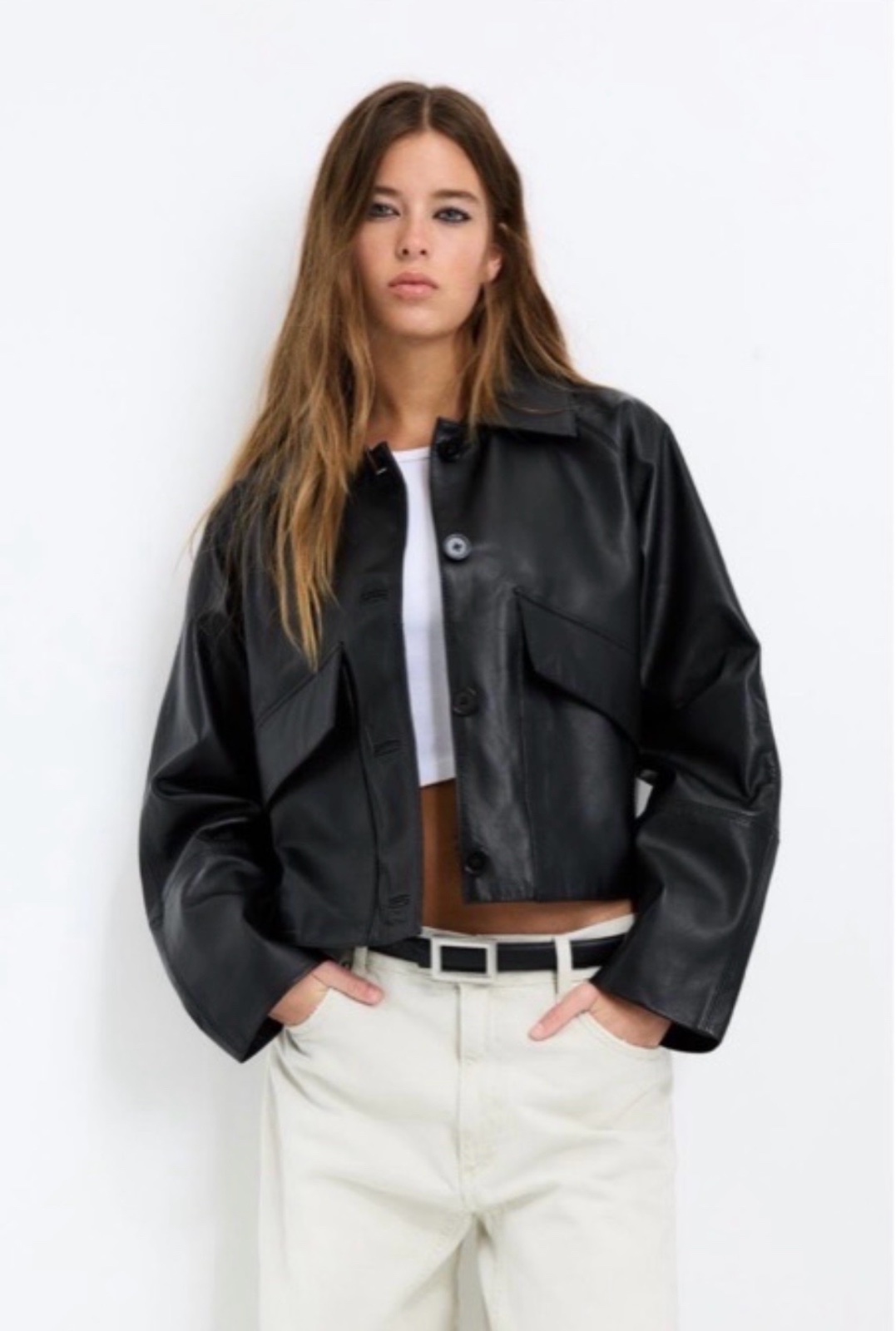 Veste similicuir pull&bear