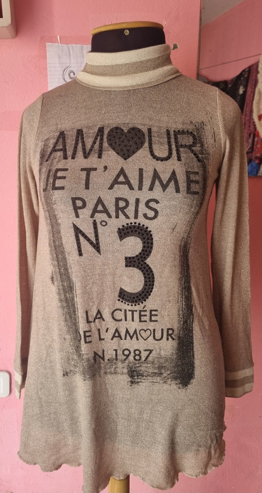 Pull Long Brillant "Paris" NIRO Made in Italy (Taille M/L)