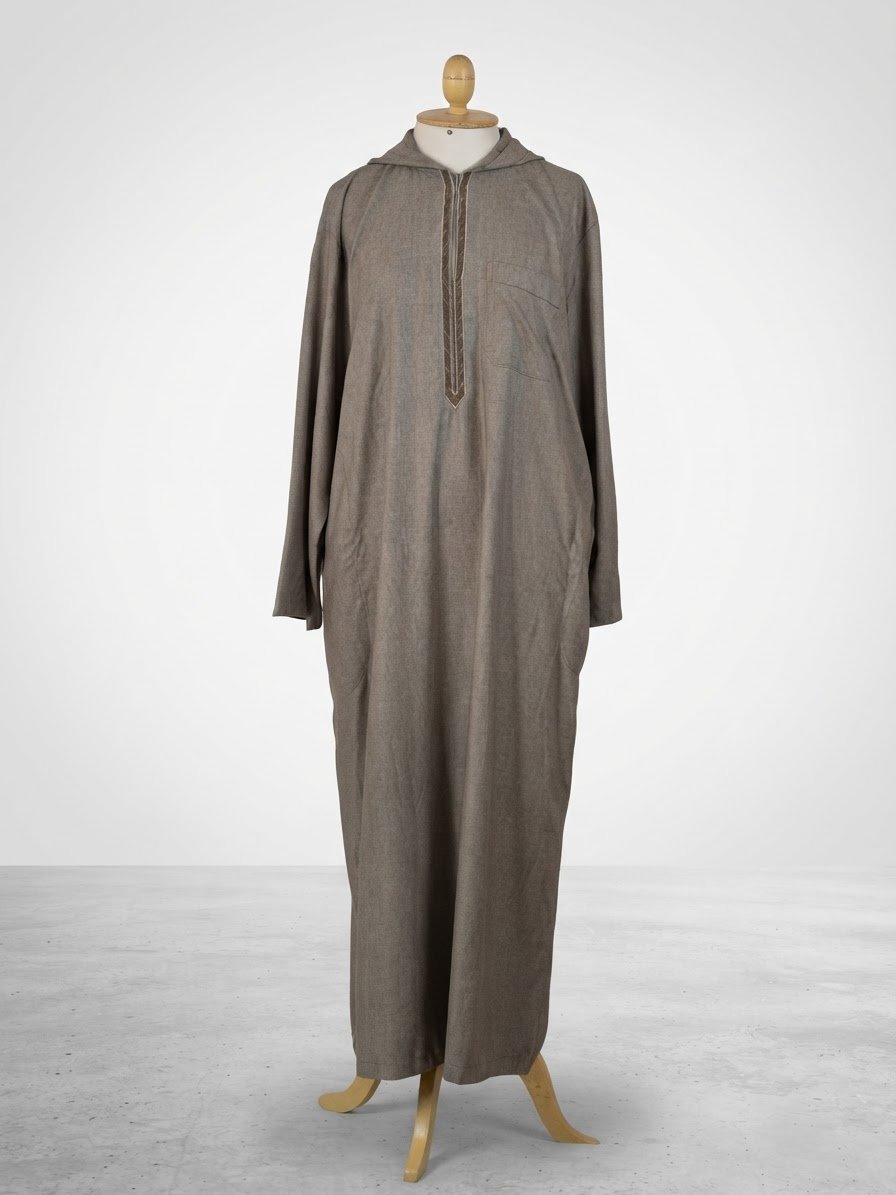 Djellaba / Gandoura pour homme avec capuchon (Style traditionnel et moderne)