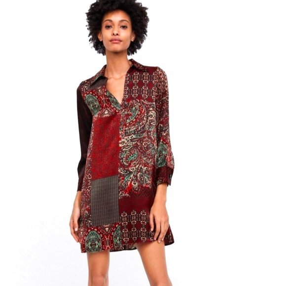 Tunique longue Zara Basic (Style Patchwork)