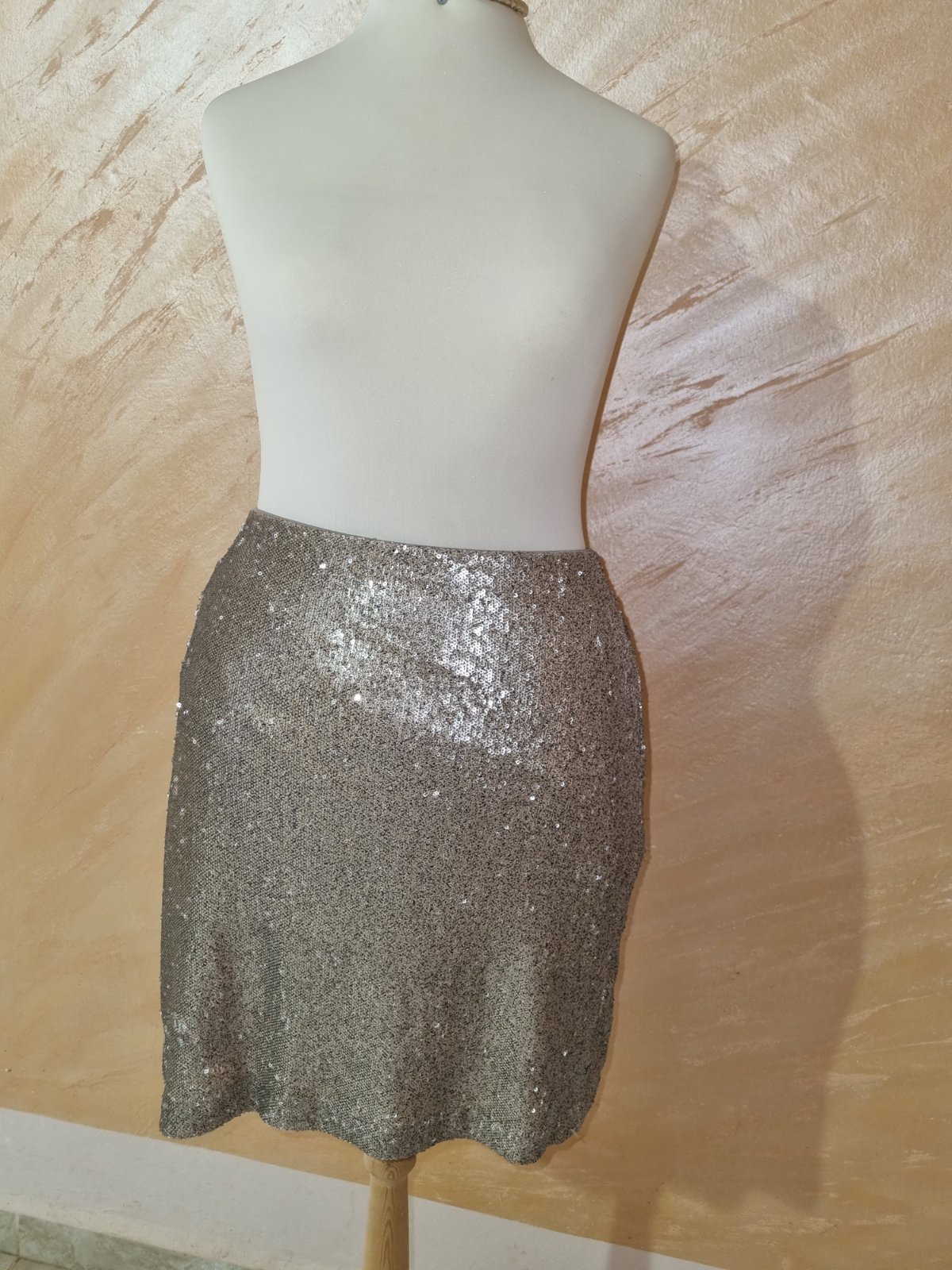 Jupe Mini à Sequins ZARA - Couleur Bronze
